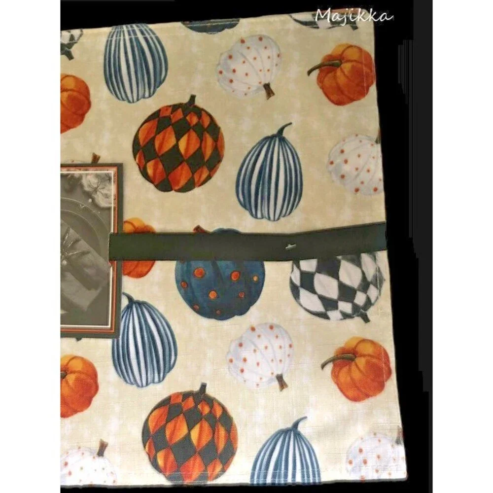 Colordrift Halloween Placemats Festive Water-Resistant Spills Bead Up Set of 4